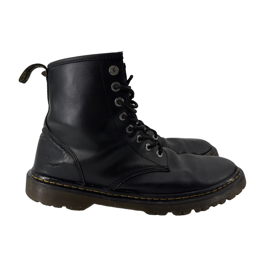 Dr Martens Awley Combat Boots‎ Men 13 Black Leather 8 Eye AirWair Doc NWOT